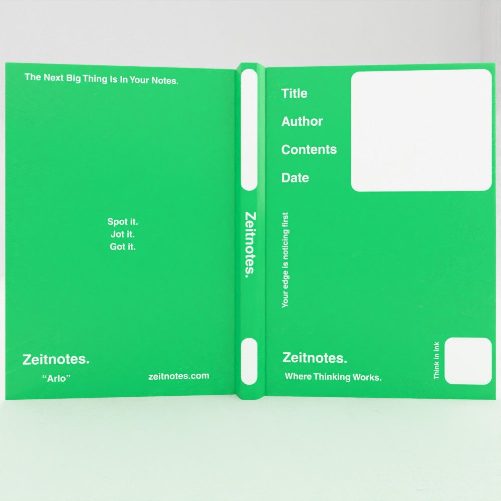 Arlo - Bright Green A5 Hardback Notebook