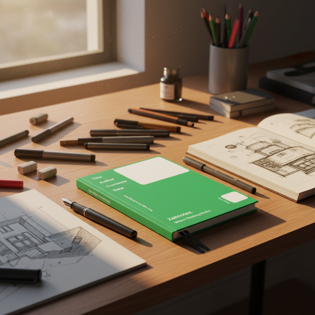 Arlo - Bright Green A5 Hardback Notebook