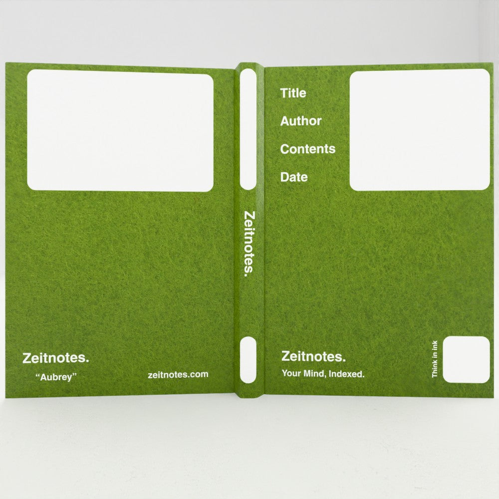 Aubrey - Green Felt Design A5 Hardback Notebook