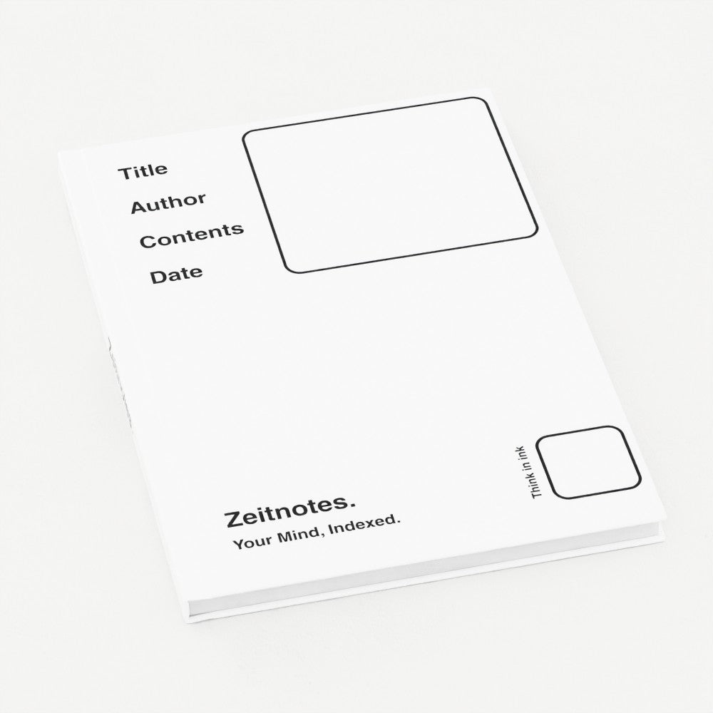 Blanche 2 - White with Black A5 Hardback Notebook