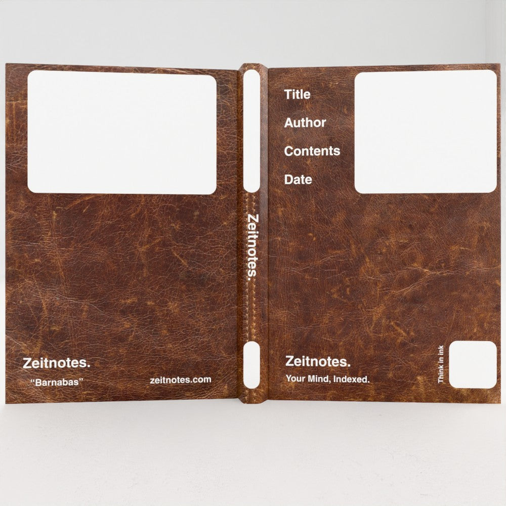 Barnabas - Brown Leather Effect A5 Hardback Notebook