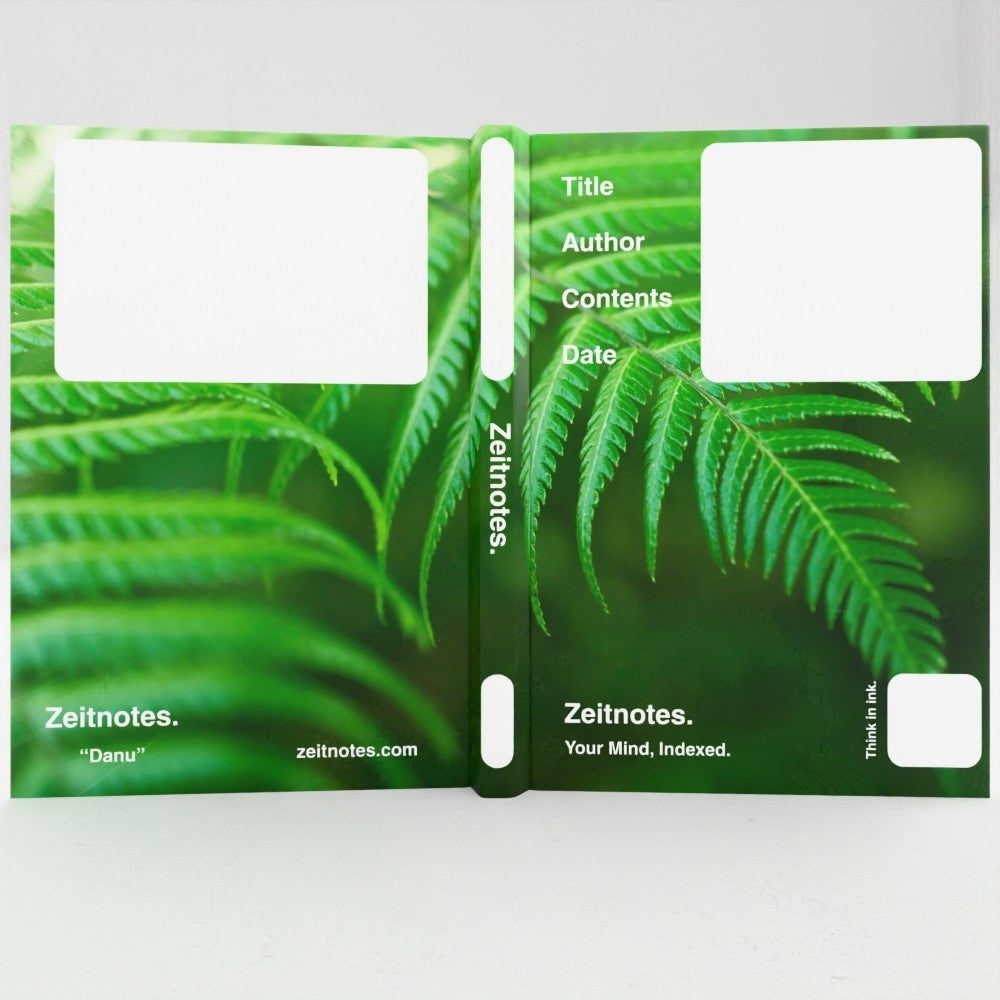 Danu - Green Fern A5 Hardback Notebook