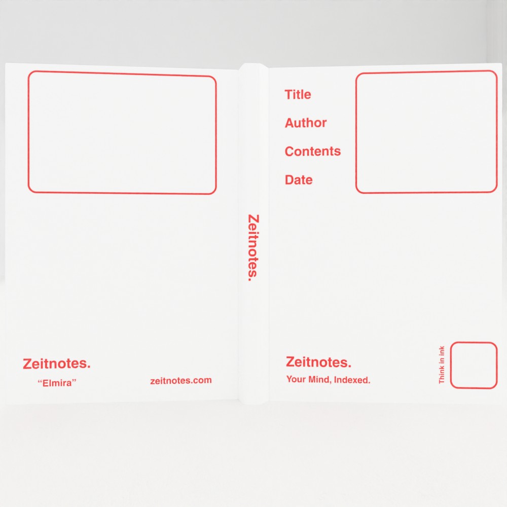 Elmira - White with Red A5 Hardback Notebook
