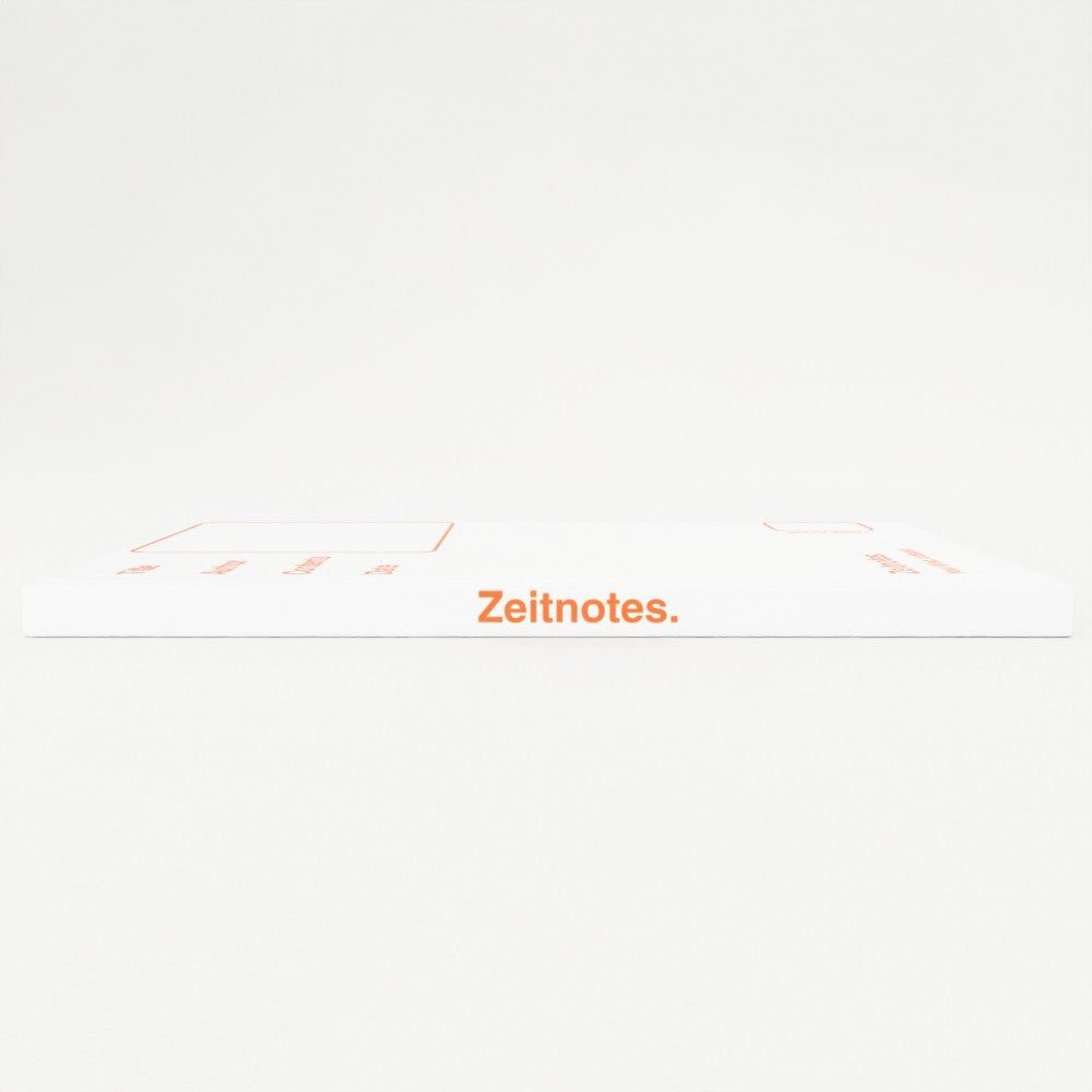 Ernestine - White with Orange A5 Hardback Notebook