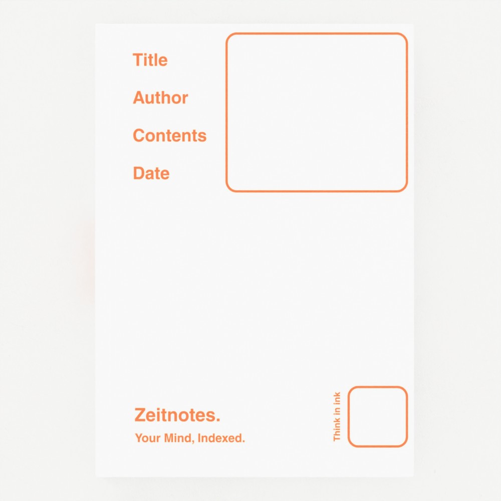 Ernestine - White with Orange A5 Hardback Notebook