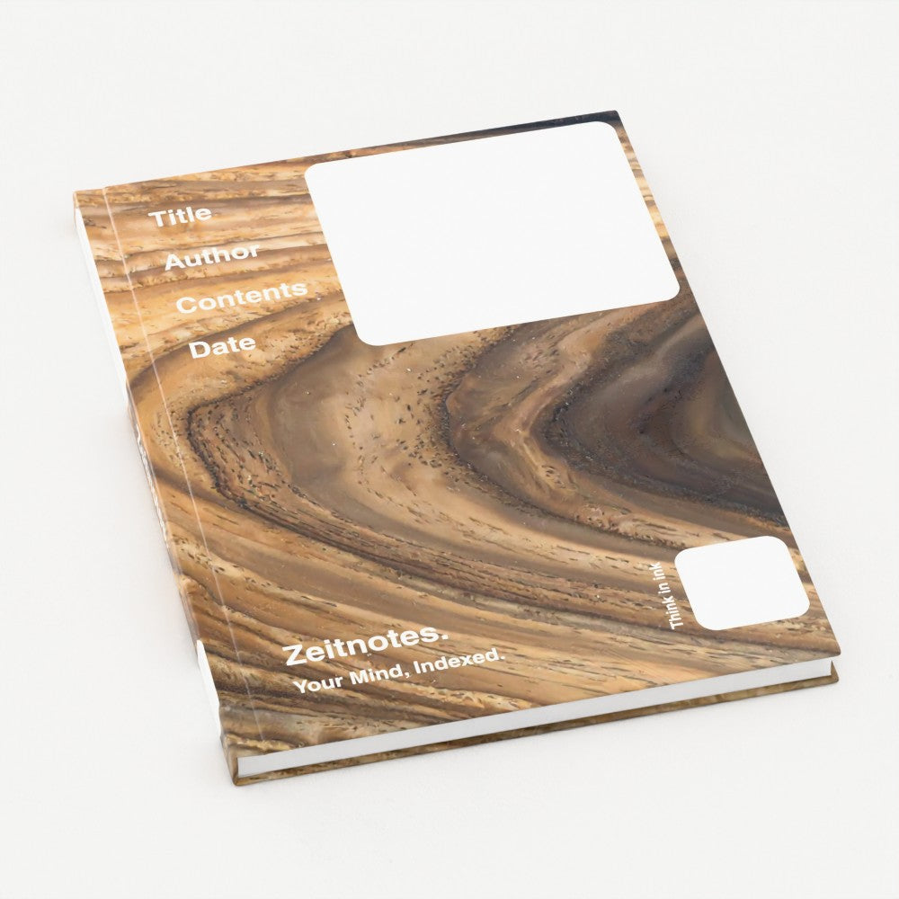 Esther - Natural Wood Grain Design A5 Hardback Notebook