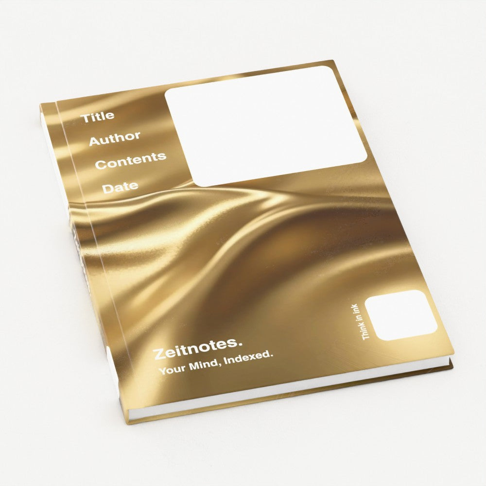 Goldie - Gold Satin Fabric A5 Hardback Notebook