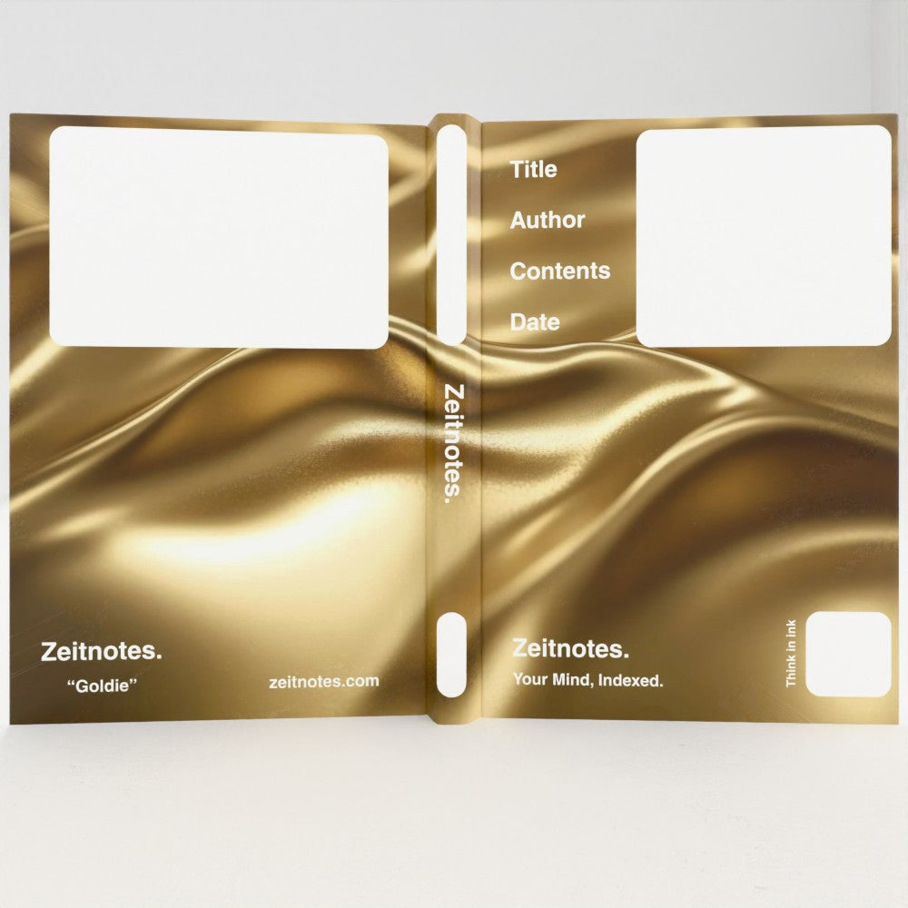 Goldie - Gold Satin Fabric A5 Hardback Notebook