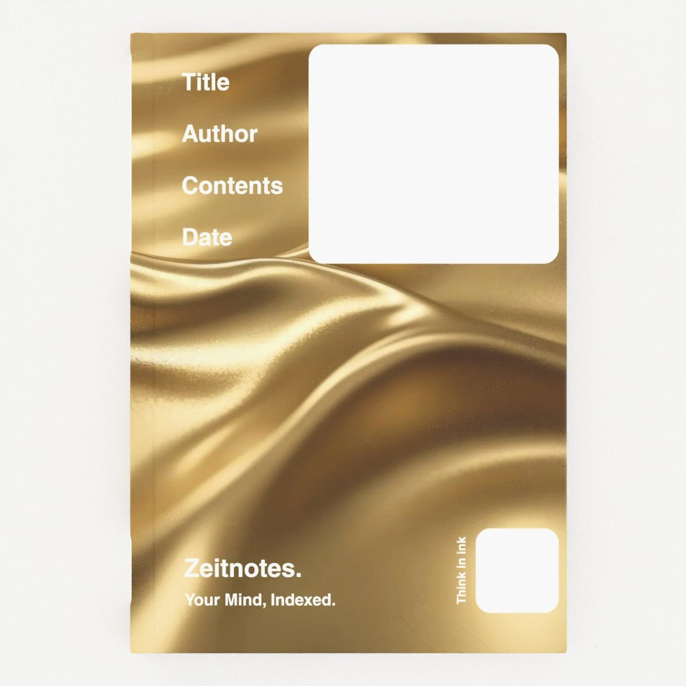 Goldie - Gold Satin Fabric A5 Hardback Notebook