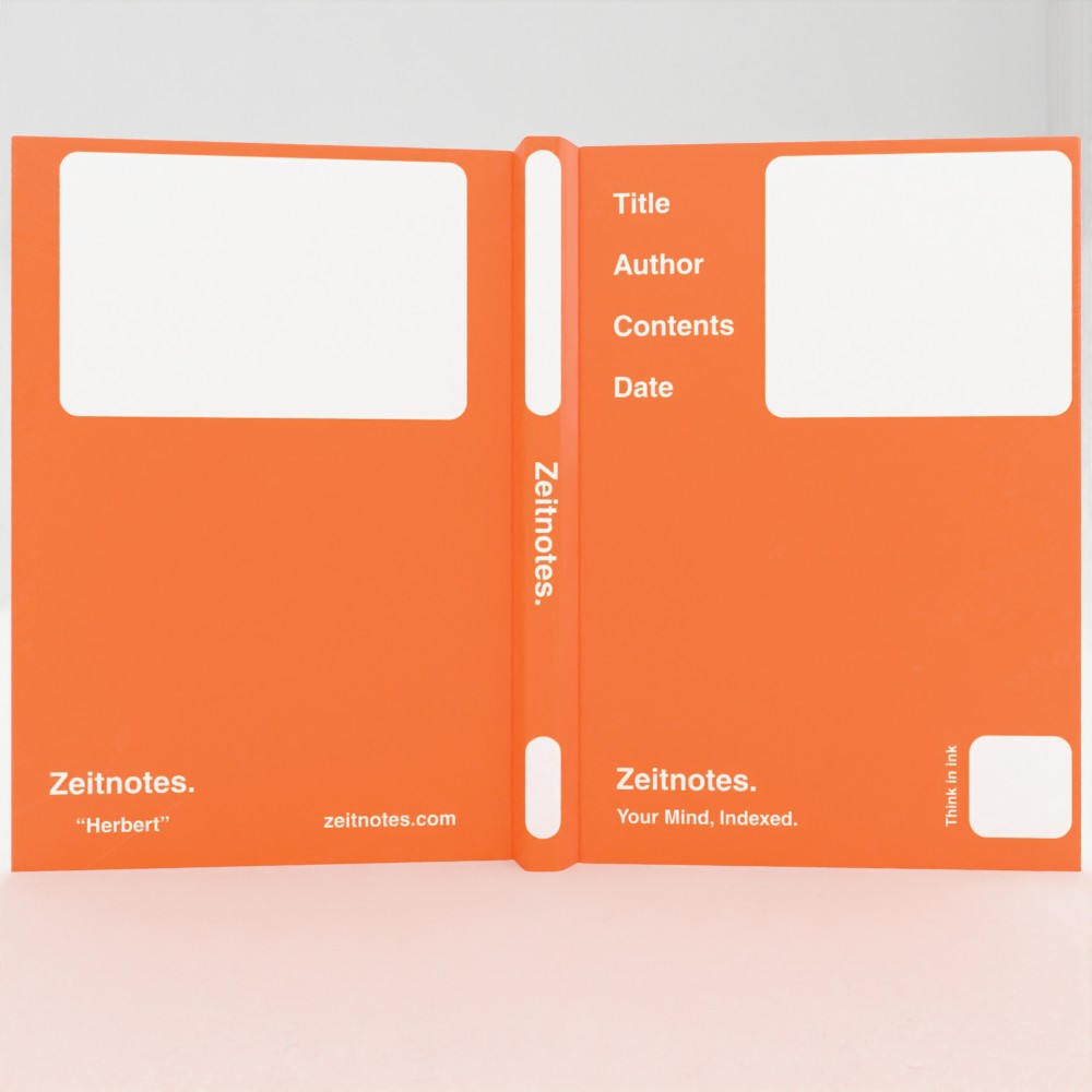 Herbert - Orange A5 Hardback Notebook