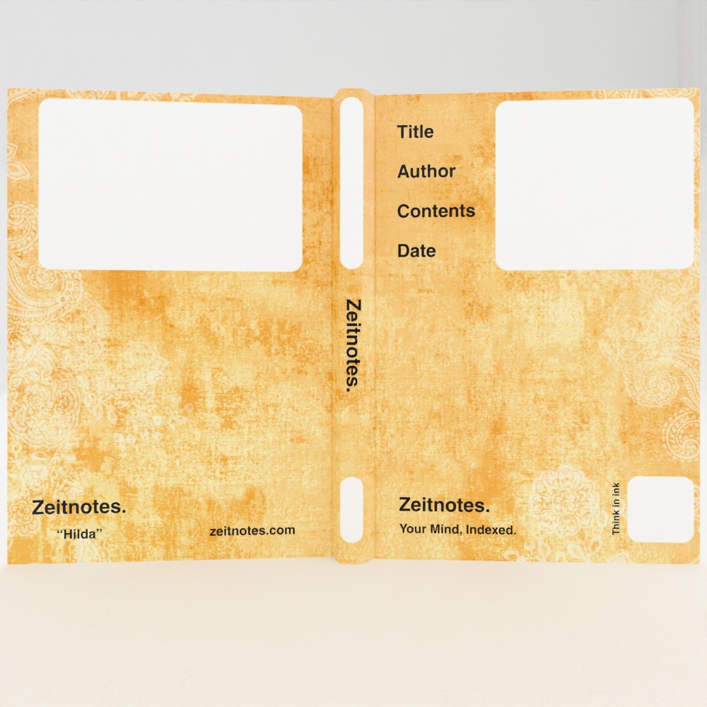 Hilda - Vintage Yellow Fabric A5 Hardback Notebook