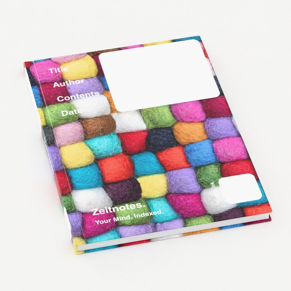 Katinka - Multicoloured Wool Design A5 Hardback Notebook