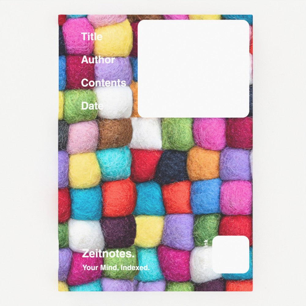 Katinka - Multicoloured Wool Design A5 Hardback Notebook