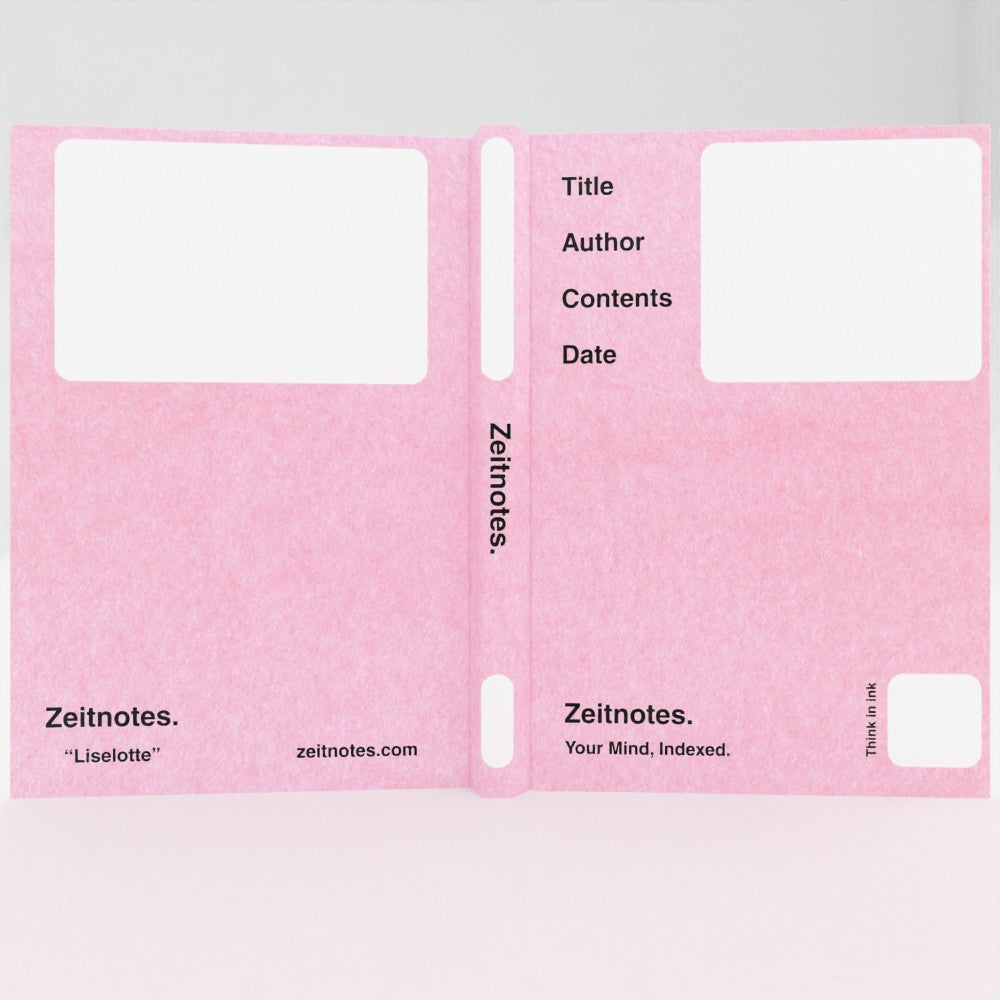 Liselotte - Pink Felt Design A5 Hardback Notebook