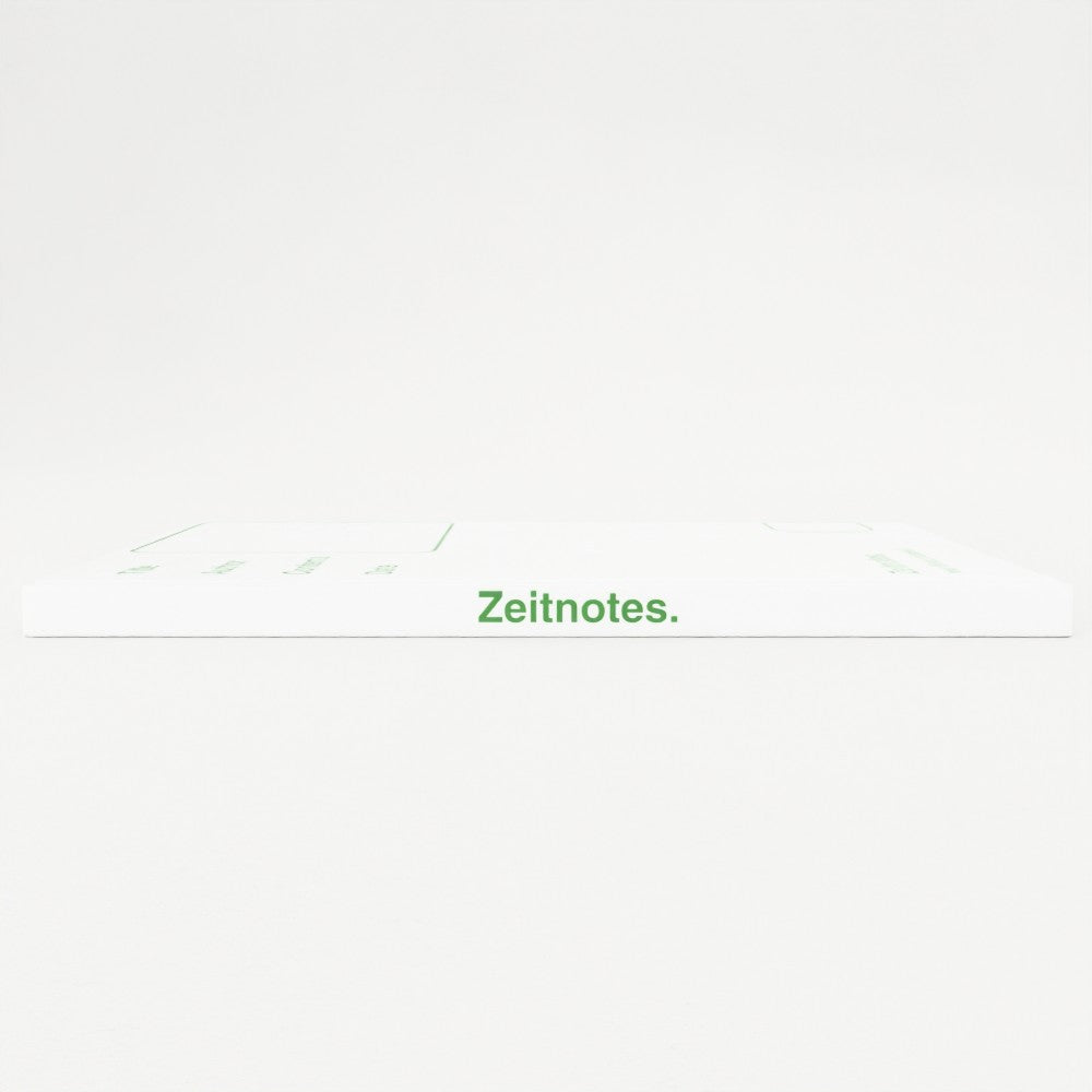 Phyllis - White with Green A5 Hardback Notebook