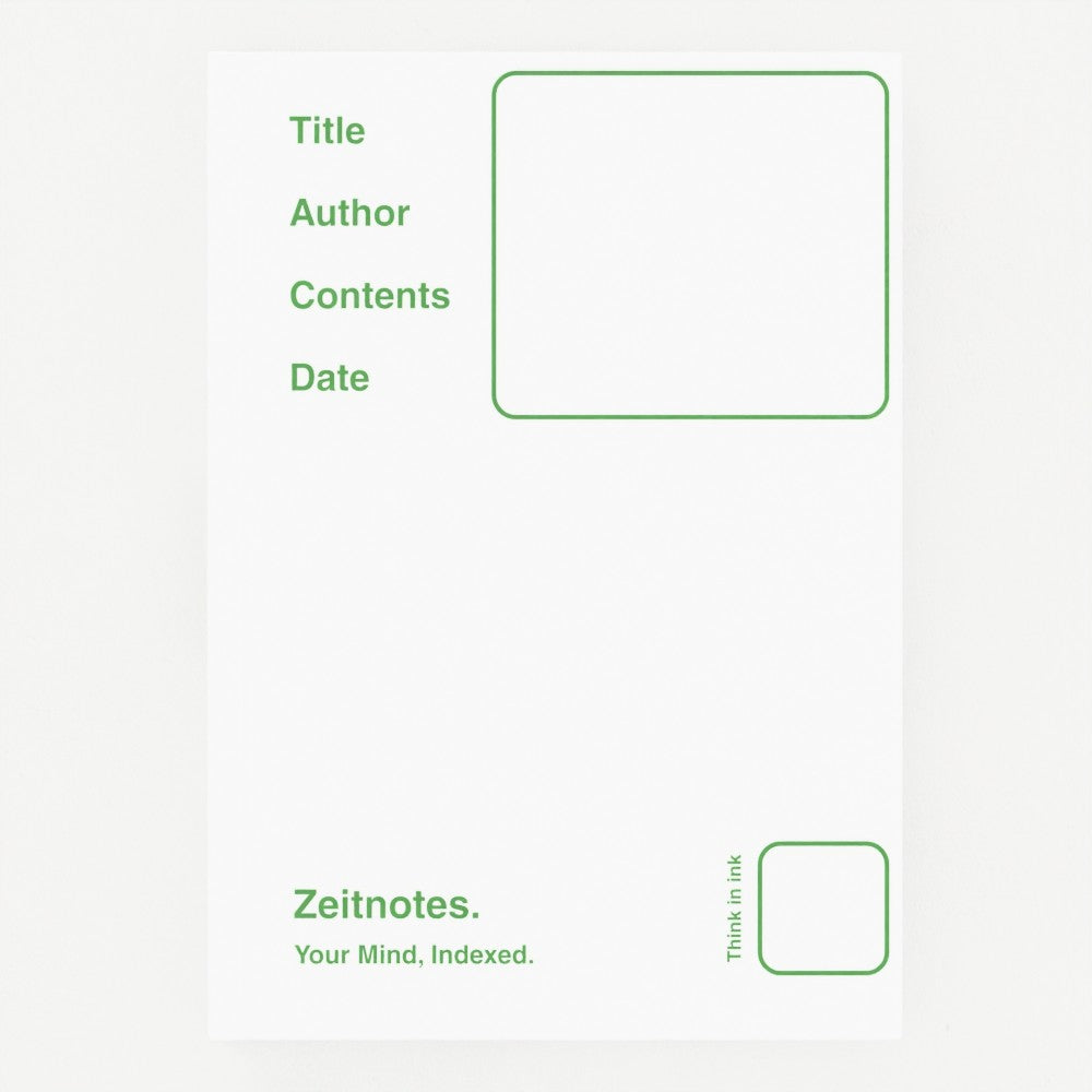 Phyllis - White with Green A5 Hardback Notebook