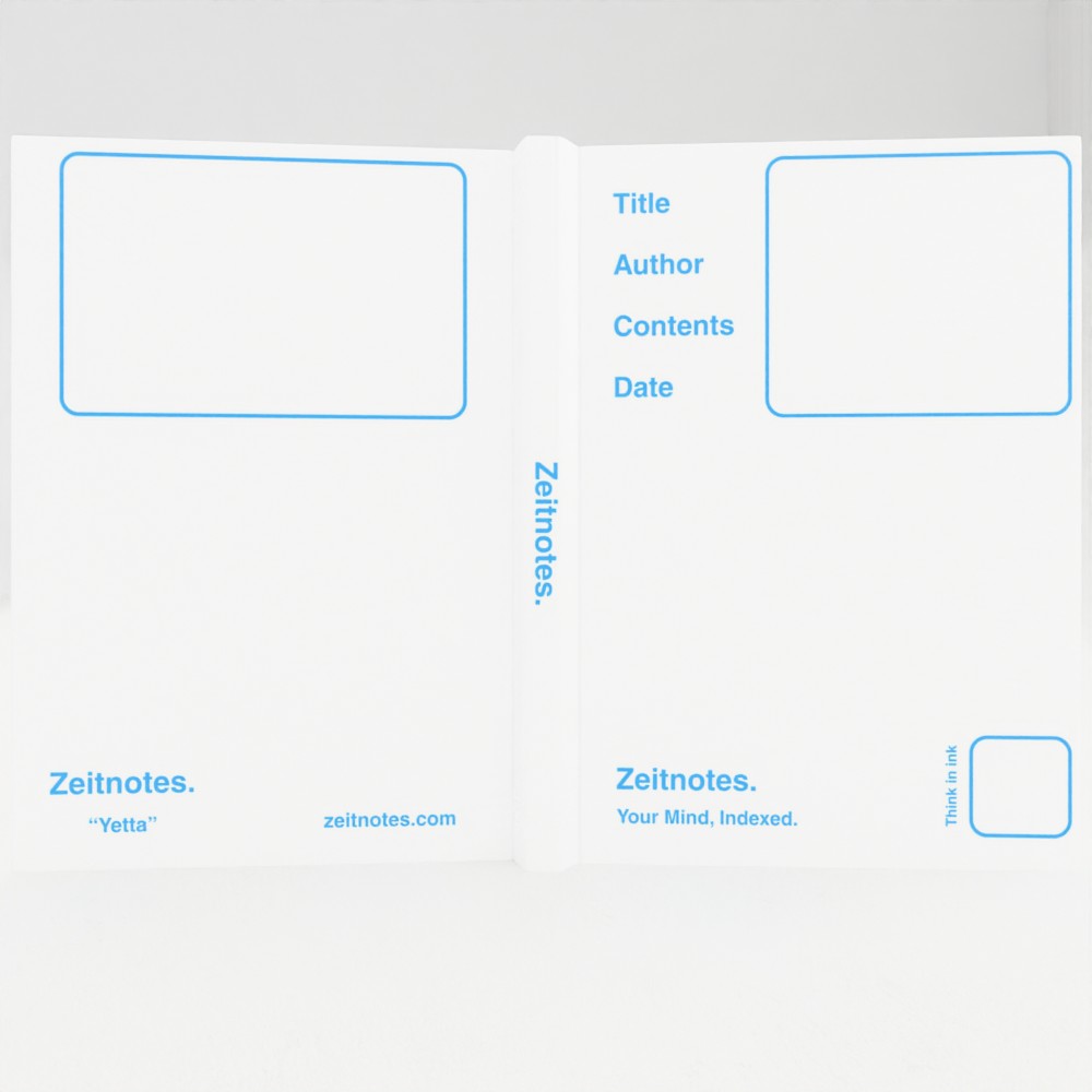 Yetta - White with Blue A5 Hardback Notebook