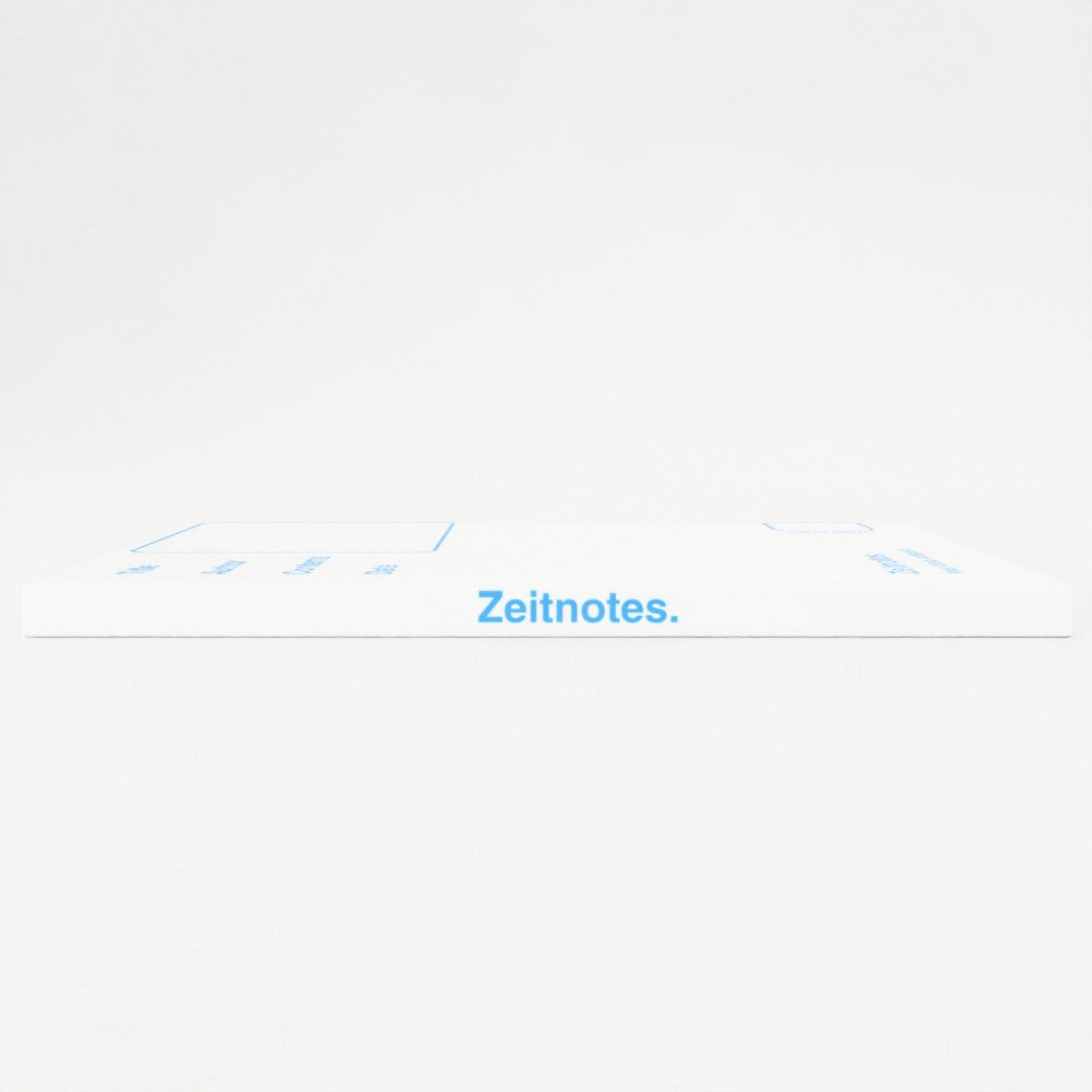 Yetta - White with Blue A5 Hardback Notebook