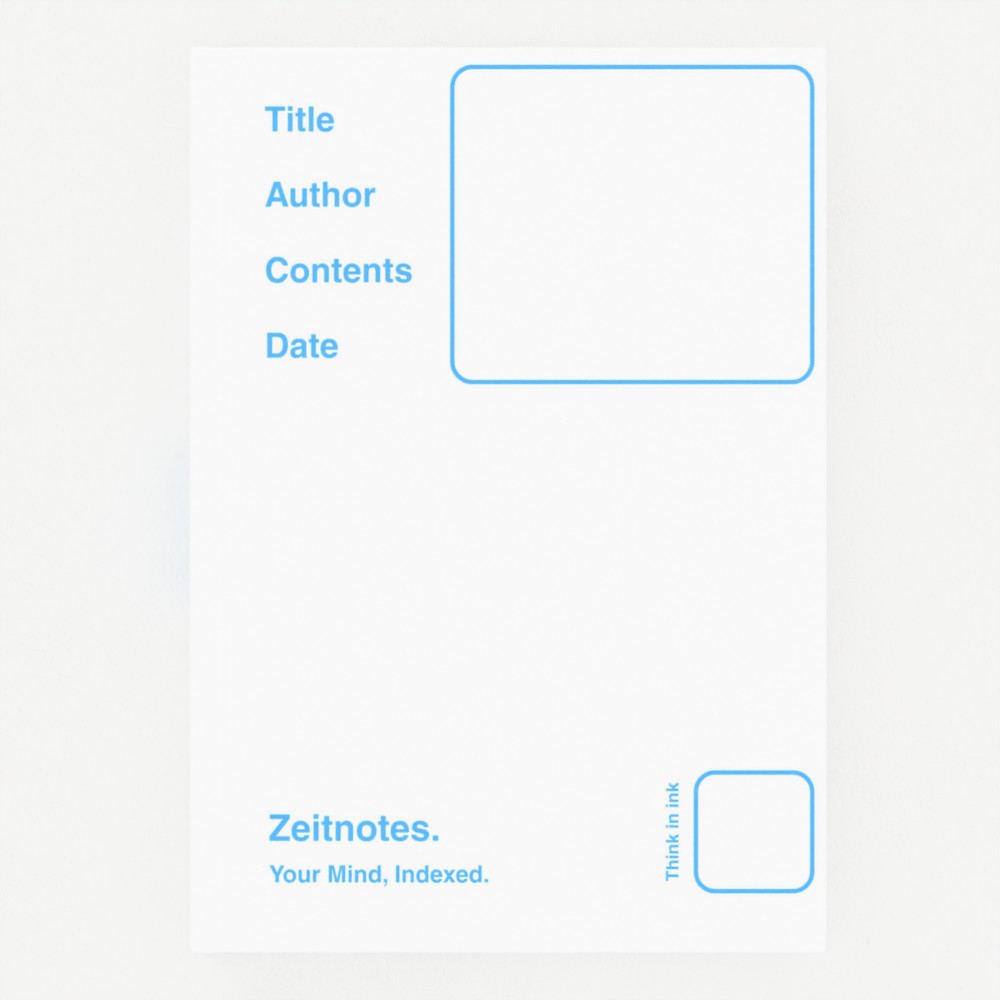 Yetta - White with Blue A5 Hardback Notebook